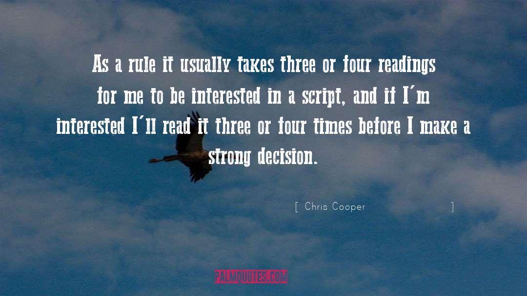 Readings quotes by Chris Cooper