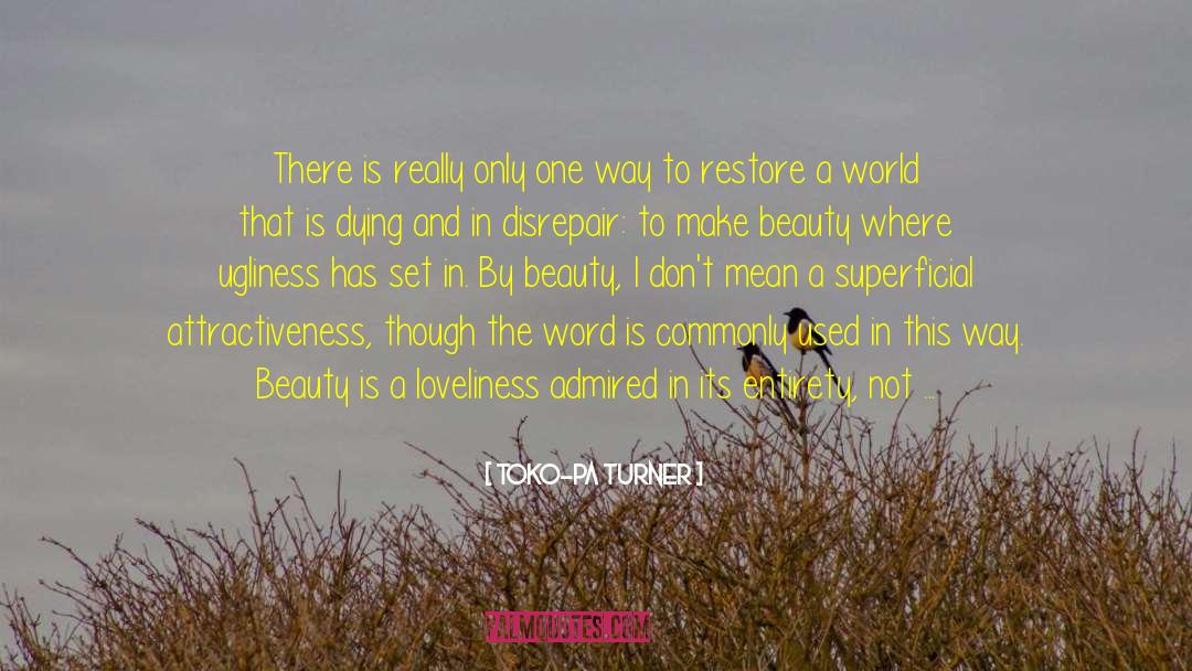 Real Beauty Of A Woman quotes by Toko-pa Turner