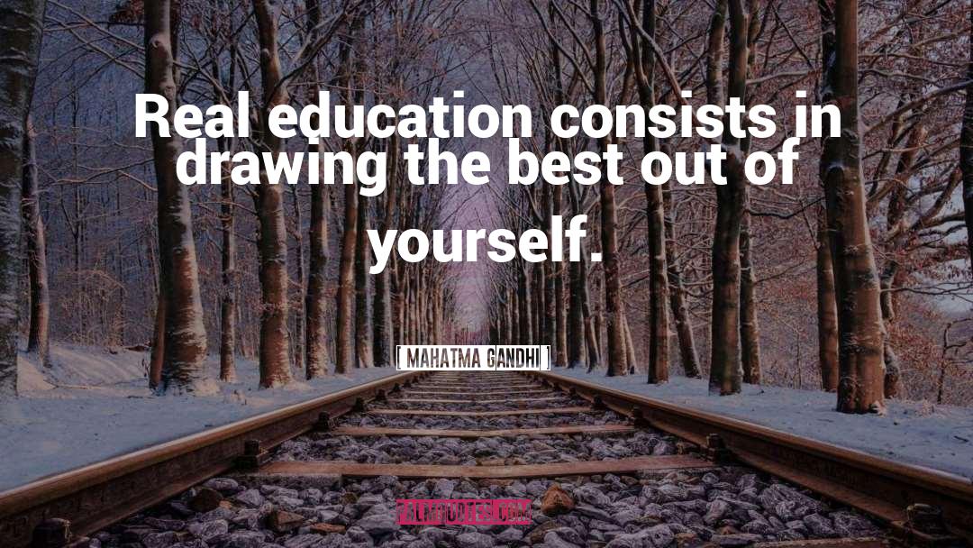 Real Education quotes by Mahatma Gandhi