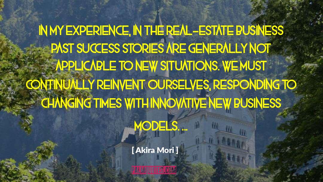 Real Estate Market quotes by Akira Mori