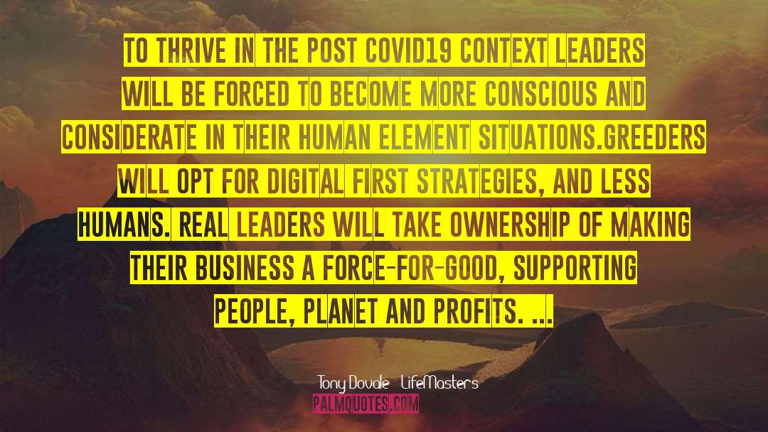 Real Leaders quotes by Tony Dovale - LifeMasters
