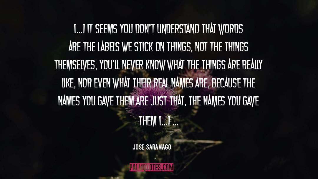 Real Names quotes by Jose Saramago