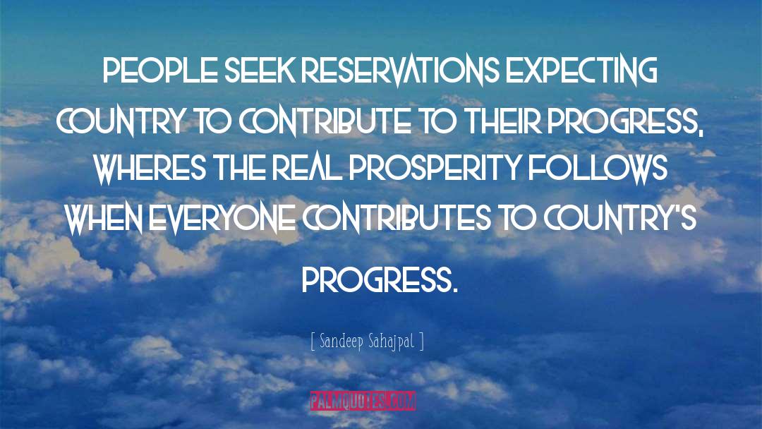 Real Prosperity quotes by Sandeep Sahajpal