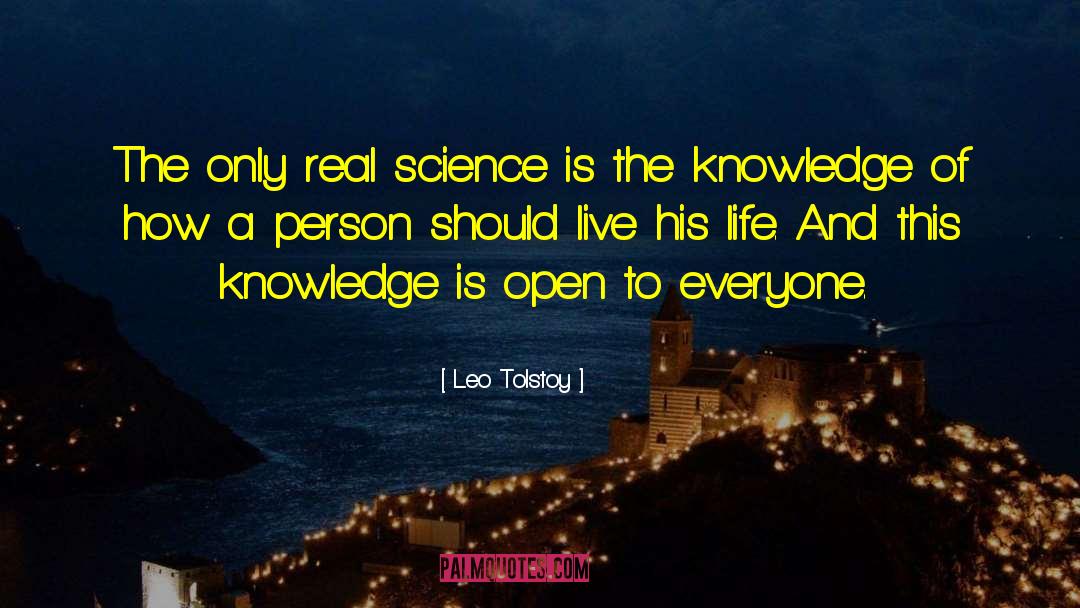 Real Science quotes by Leo Tolstoy