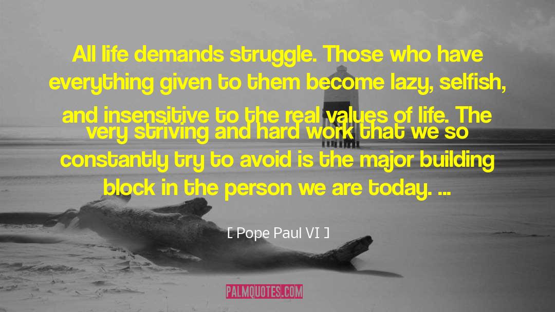 Real Values quotes by Pope Paul VI