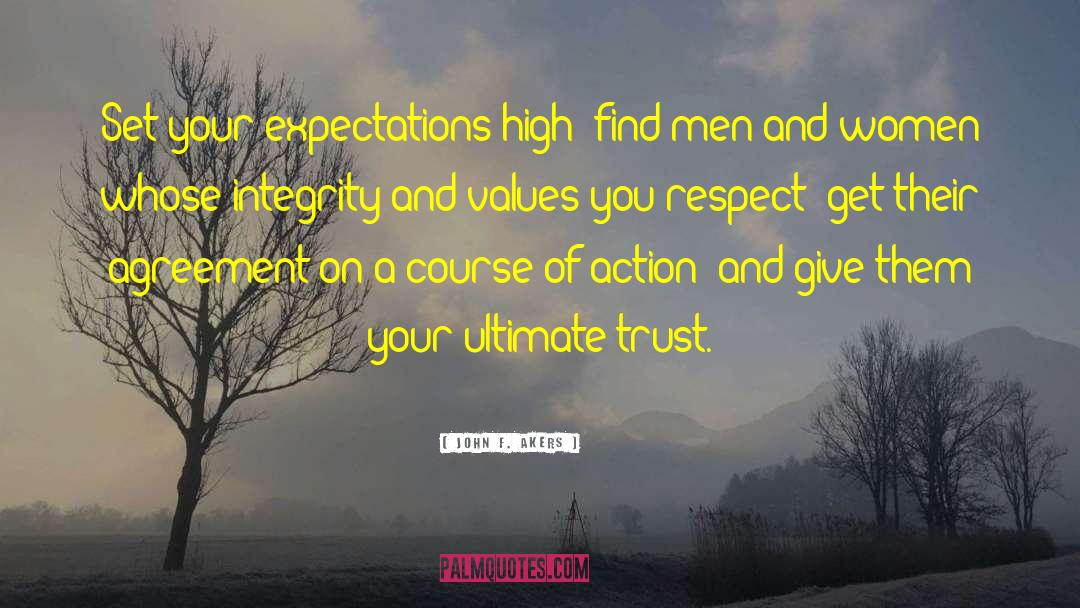 Realistic Expectations quotes by John F. Akers