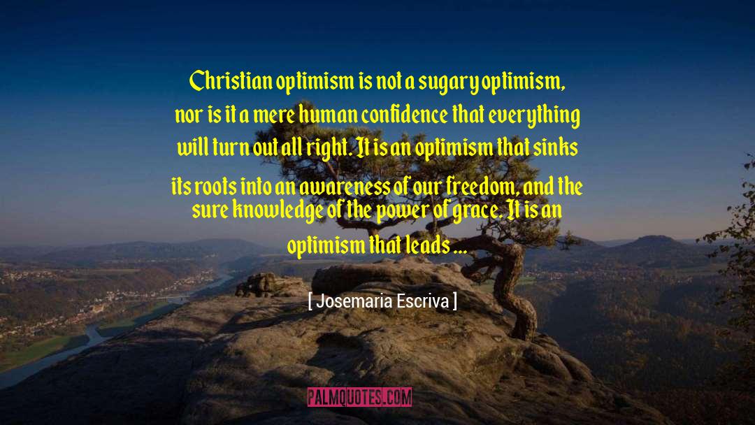 Realistic Optimism quotes by Josemaria Escriva