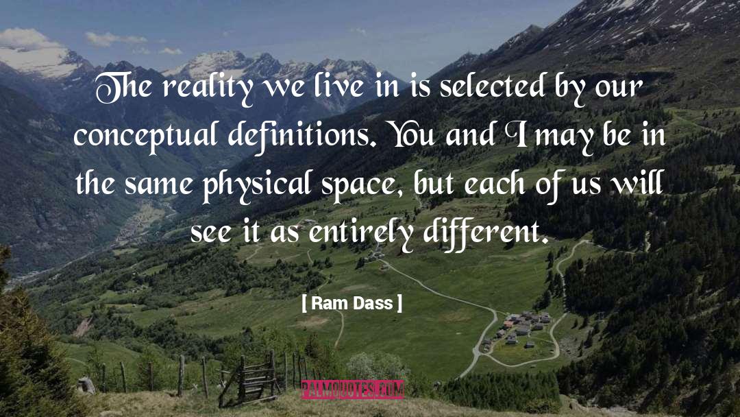 Reality Bothered quotes by Ram Dass