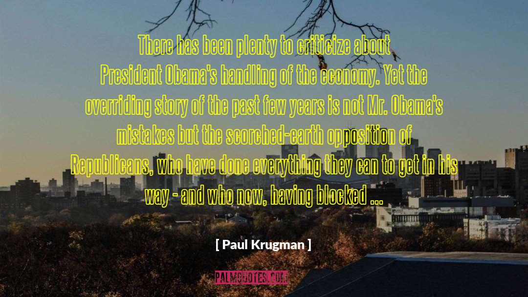 Realization Of Mistake quotes by Paul Krugman