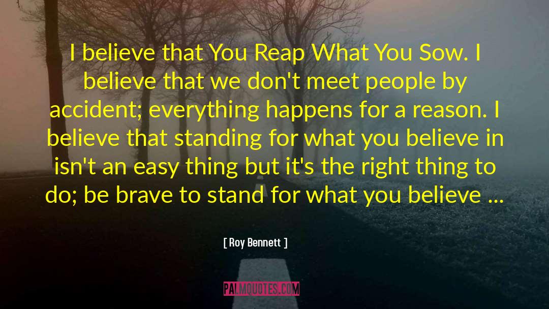 Reap What You Sow quotes by Roy Bennett