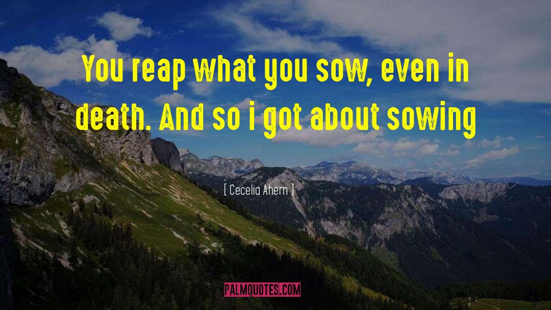 Reap What You Sow quotes by Cecelia Ahern