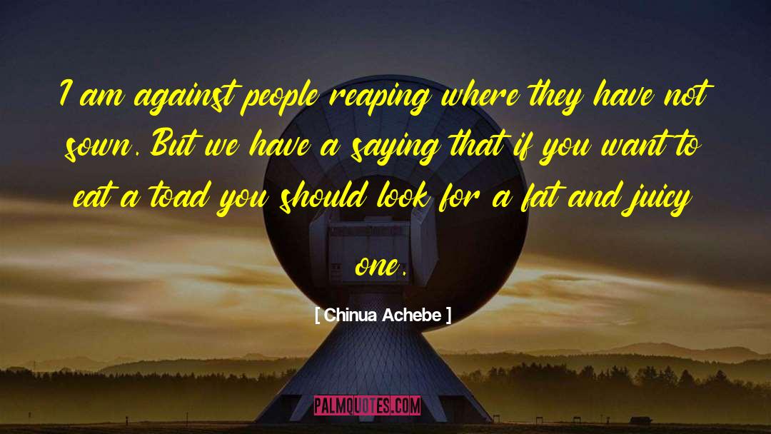 Reaping And Sowing quotes by Chinua Achebe