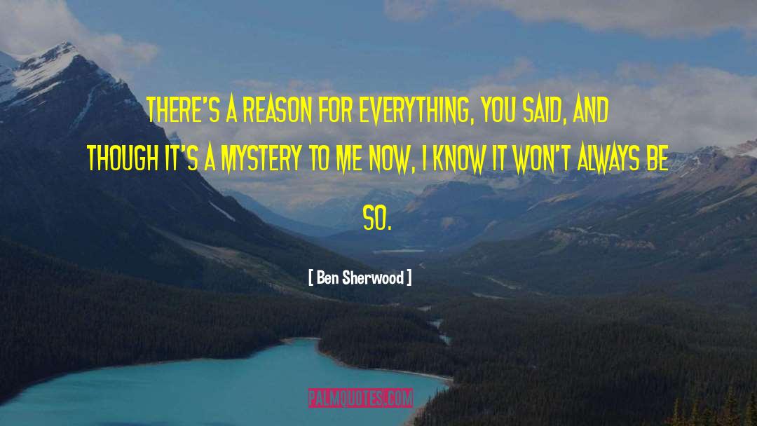 Reason For Everything quotes by Ben Sherwood