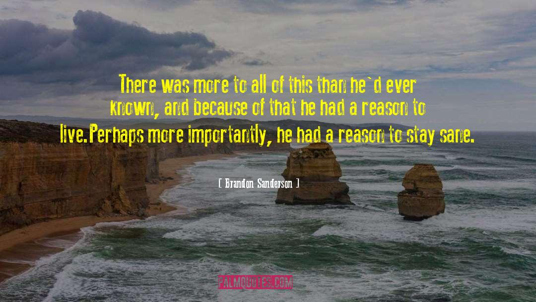 Reason To Live quotes by Brandon Sanderson