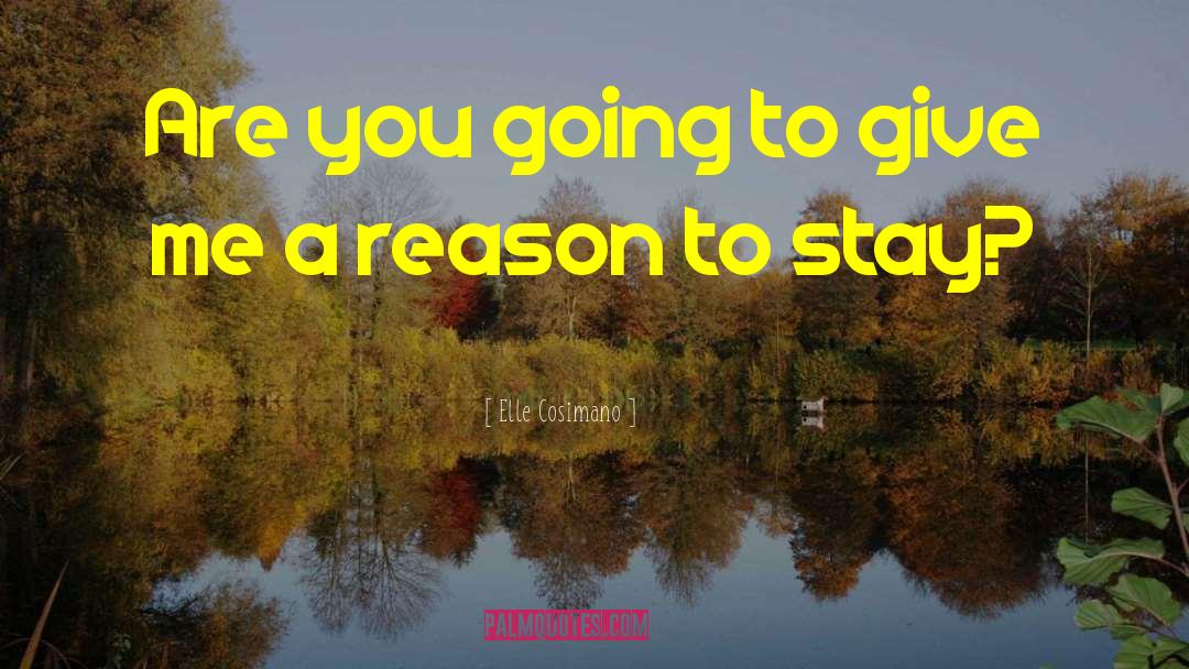 Reason To Stay quotes by Elle Cosimano