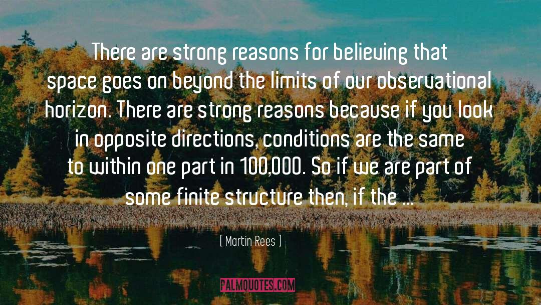 Reasons quotes by Martin Rees