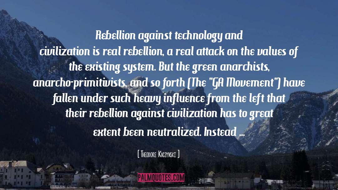 Rebellion quotes by Theodore Kaczynski