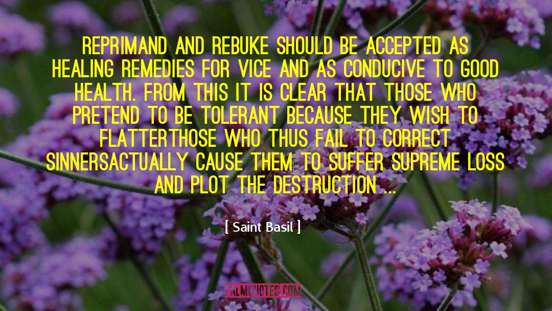 Rebuke quotes by Saint Basil