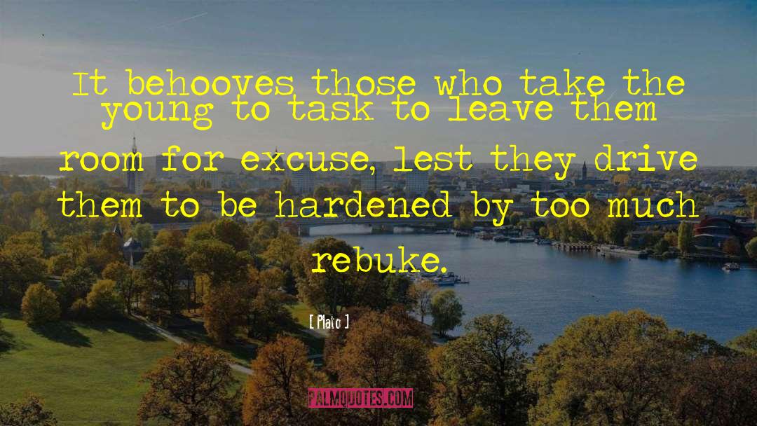 Rebuke quotes by Plato