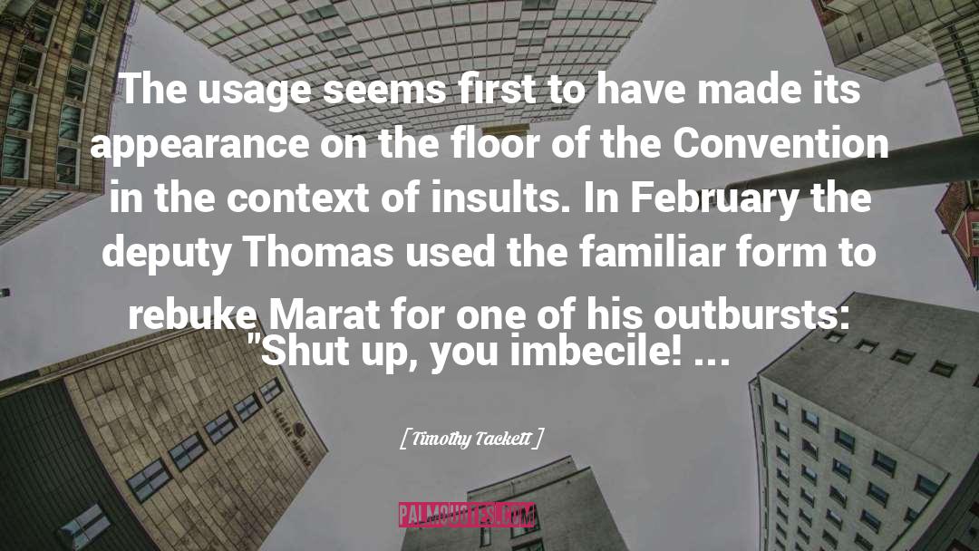 Rebuke quotes by Timothy Tackett