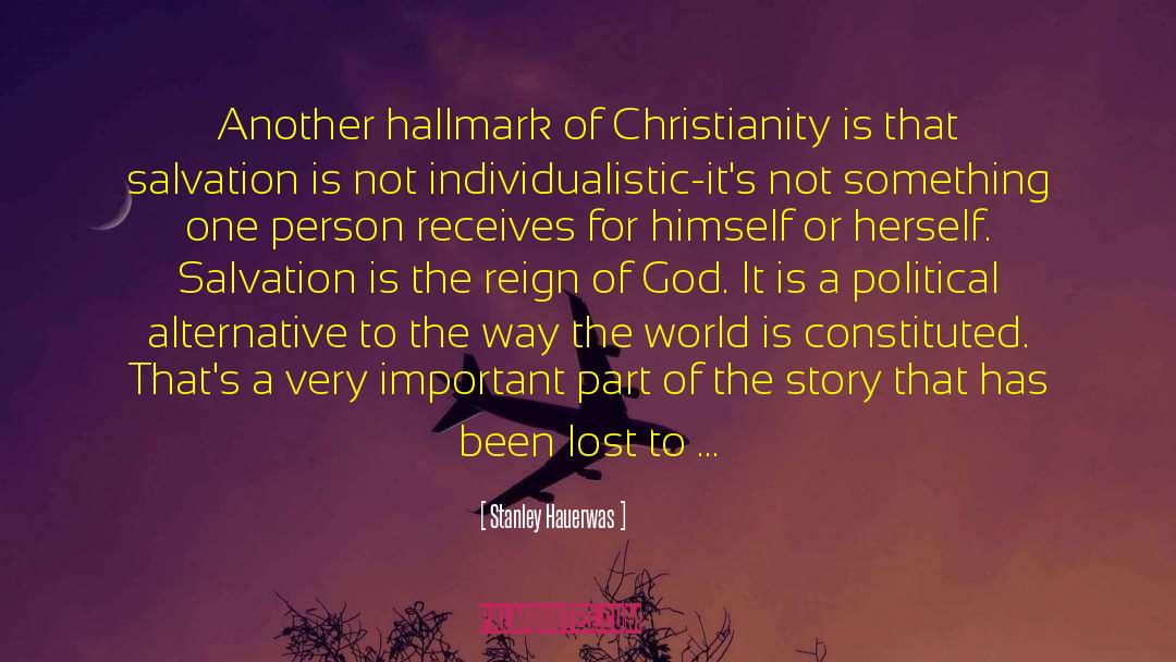 Receives quotes by Stanley Hauerwas