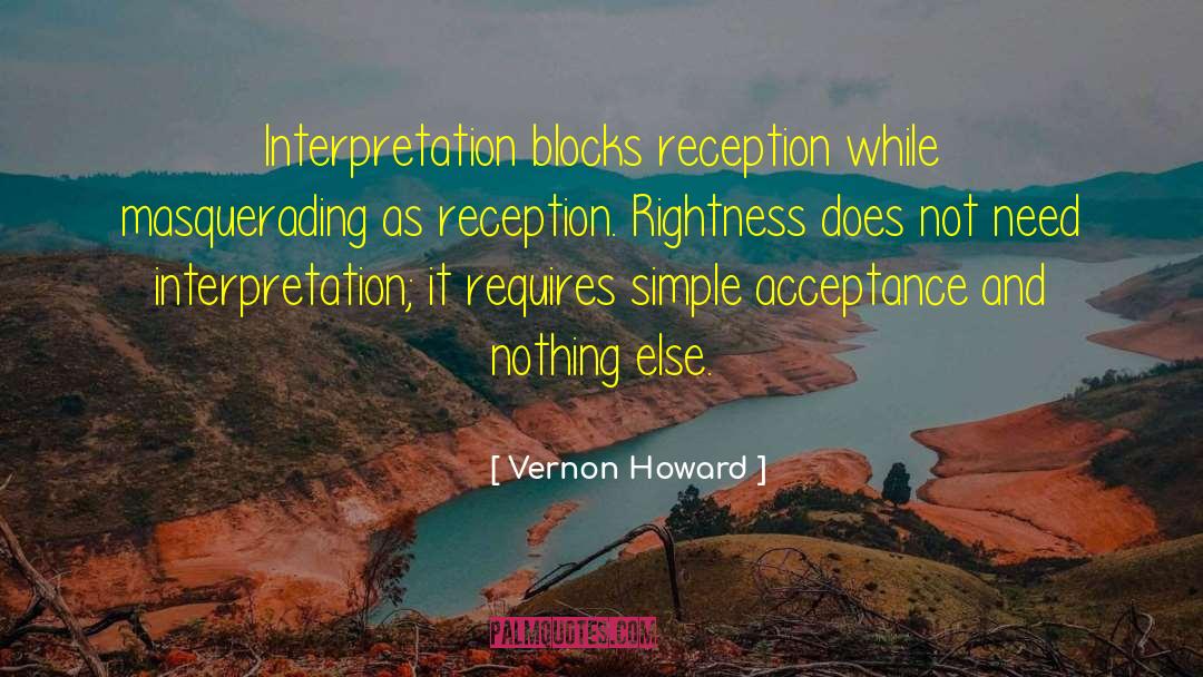 Reception quotes by Vernon Howard