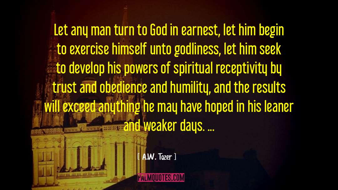 Receptivity quotes by A.W. Tozer