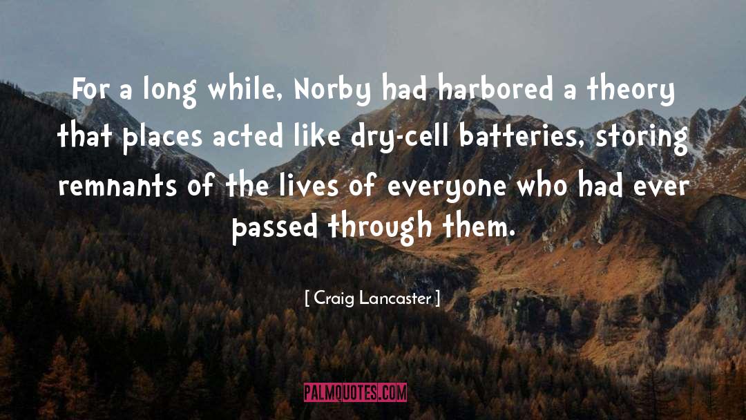 Recharging My Batteries quotes by Craig Lancaster