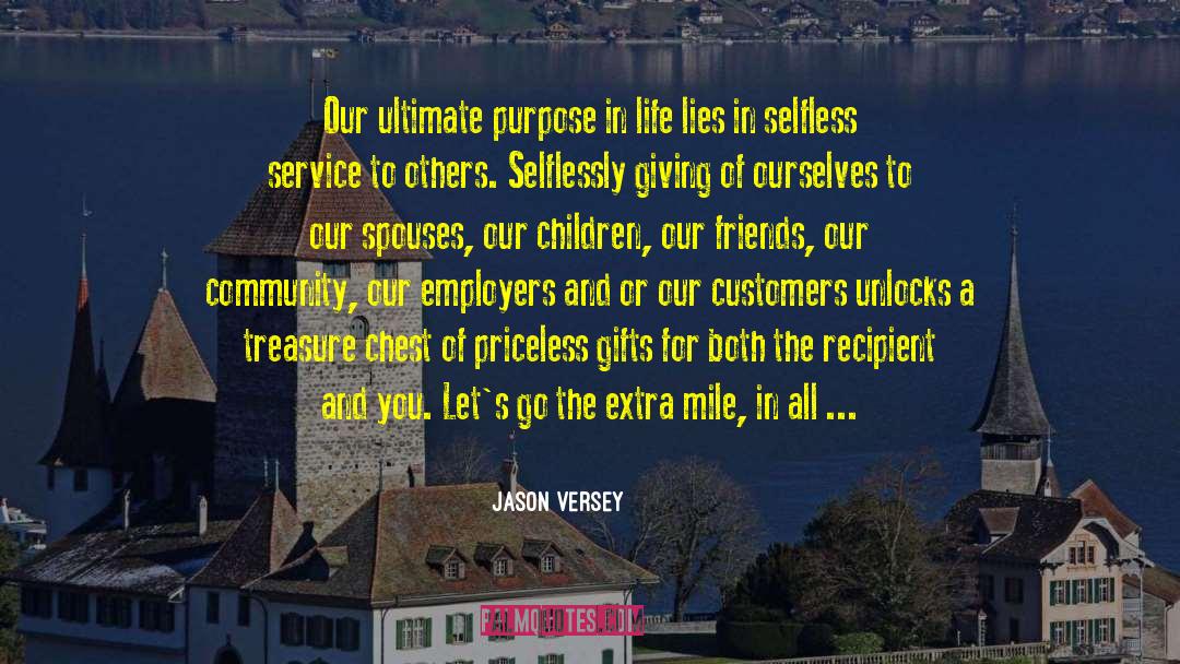 Recipient quotes by Jason Versey