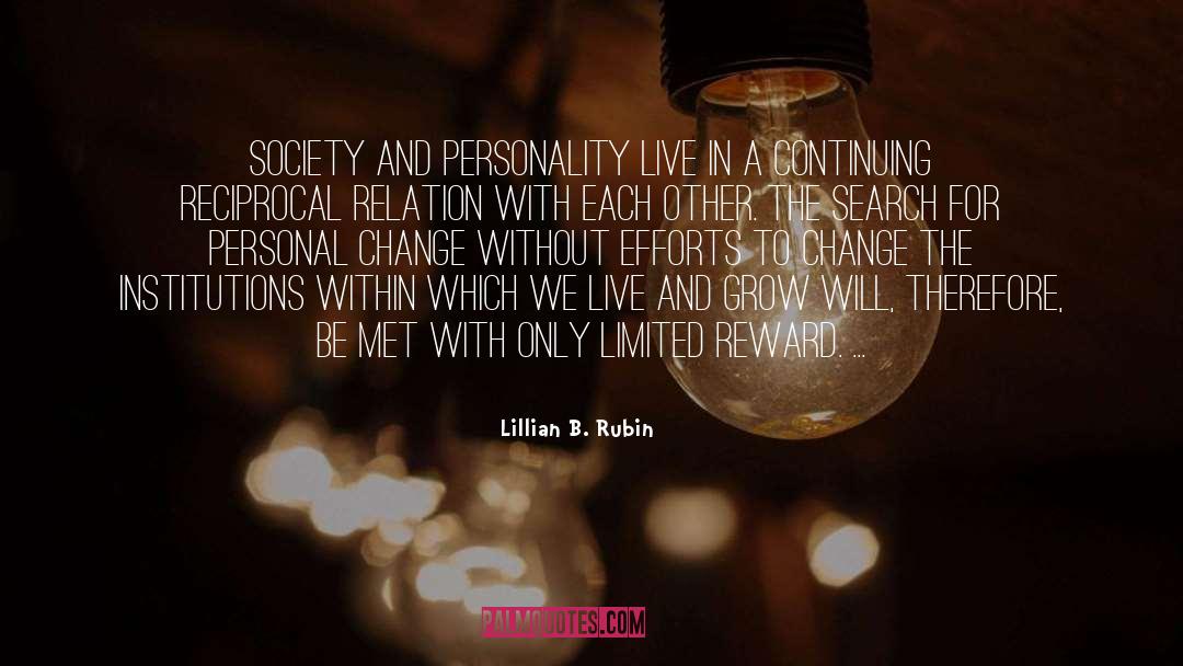 Reciprocal quotes by Lillian B. Rubin