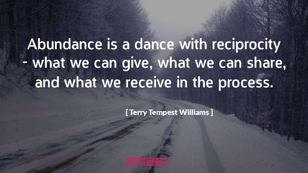 Reciprocity quotes by Terry Tempest Williams