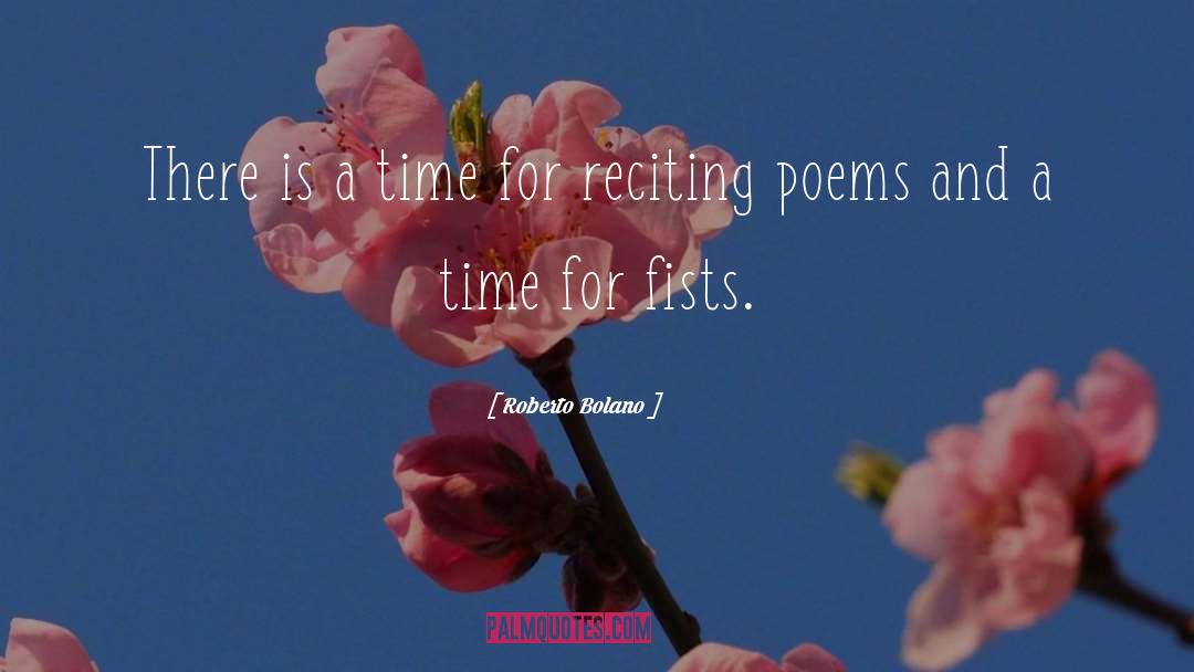 Reciting quotes by Roberto Bolano