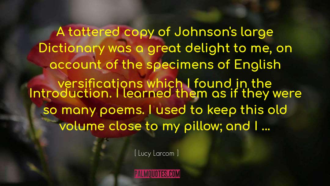 Reciting quotes by Lucy Larcom