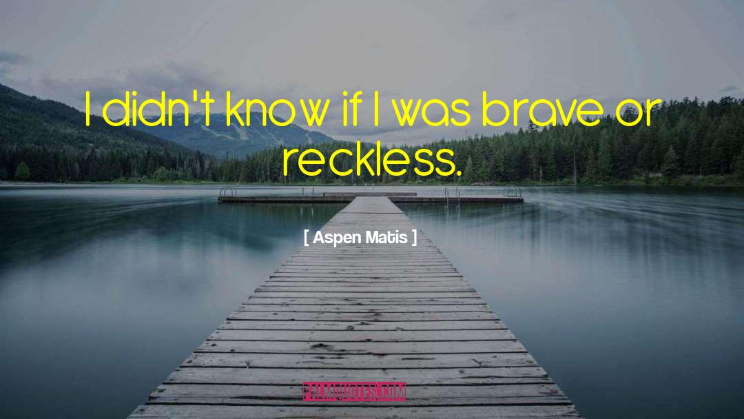 Reckless quotes by Aspen Matis