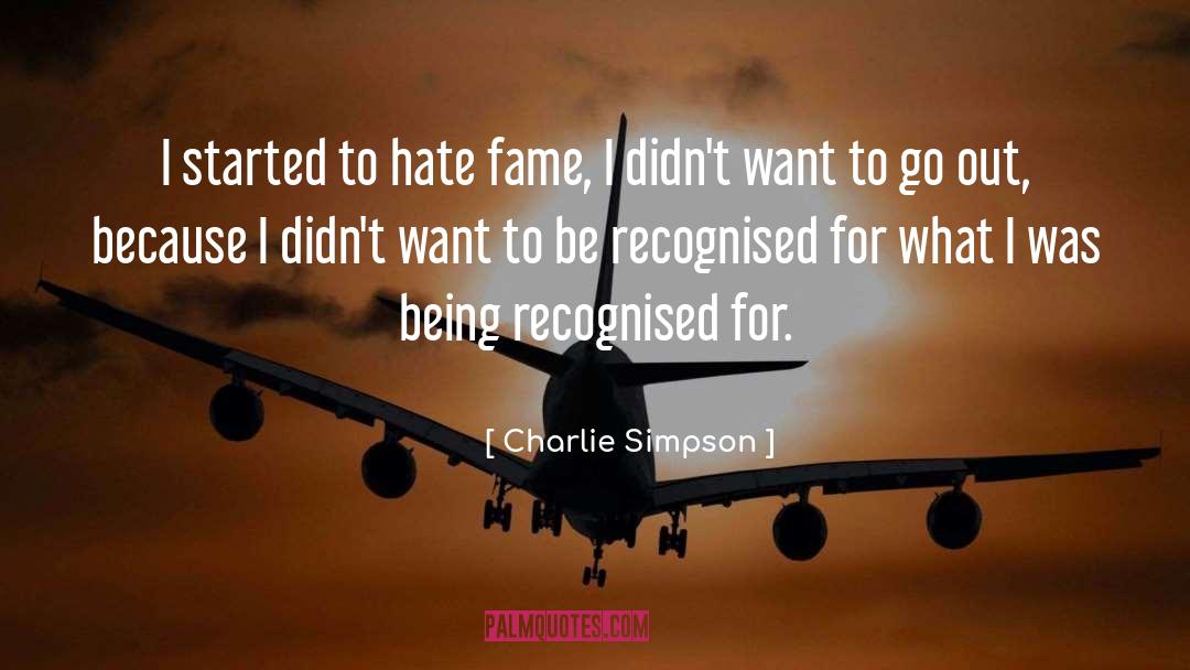 Recognised quotes by Charlie Simpson