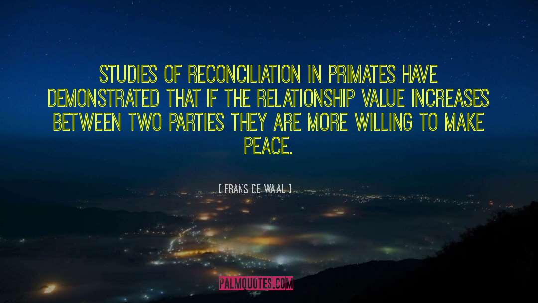 Reconciliation quotes by Frans De Waal