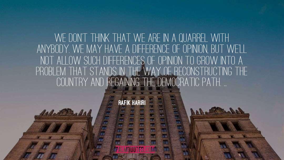 Reconstructing quotes by Rafik Hariri