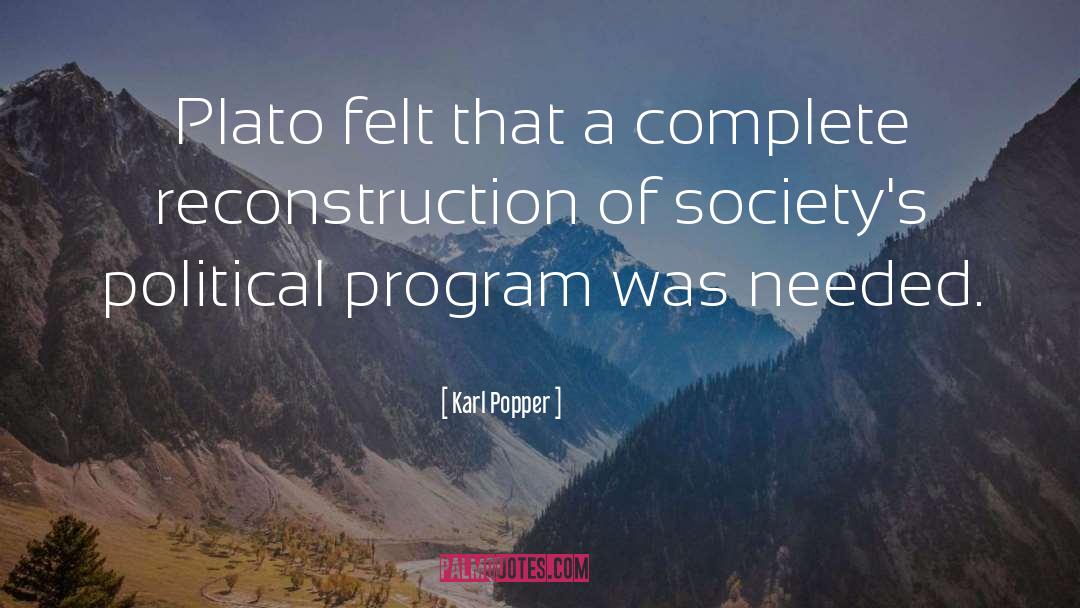 Reconstruction quotes by Karl Popper