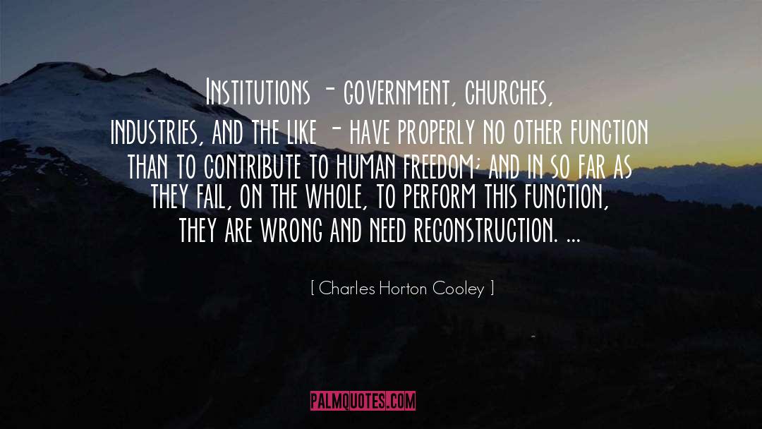 Reconstruction quotes by Charles Horton Cooley
