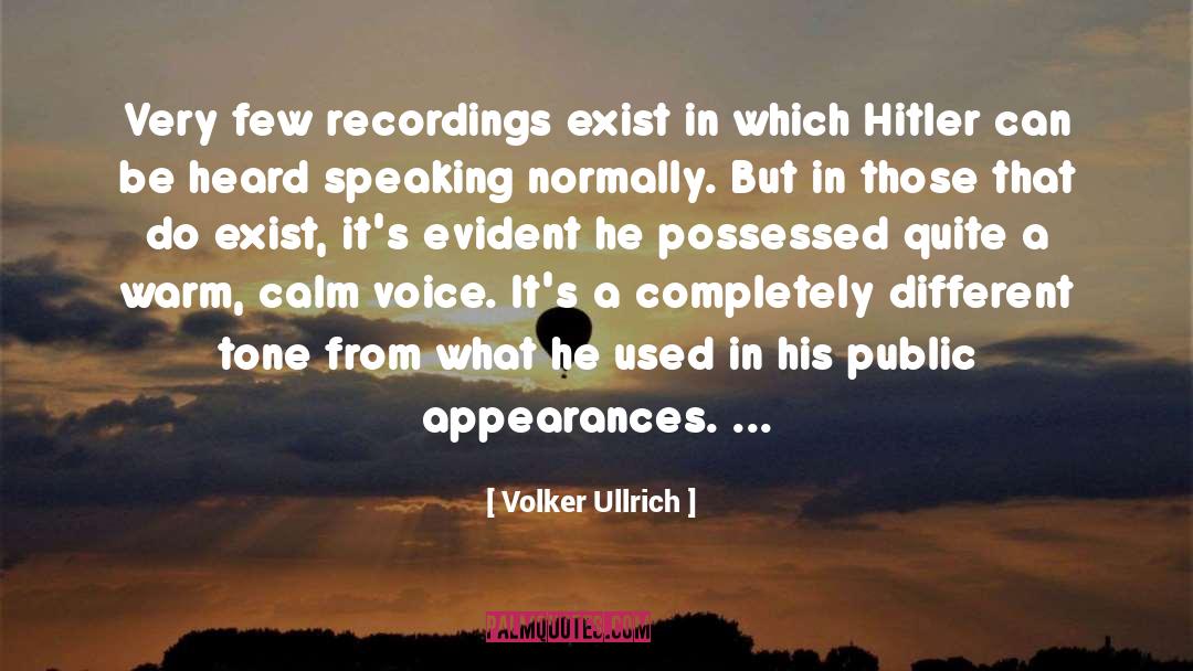Recordings quotes by Volker Ullrich