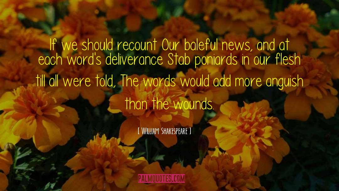Recount quotes by William Shakespeare