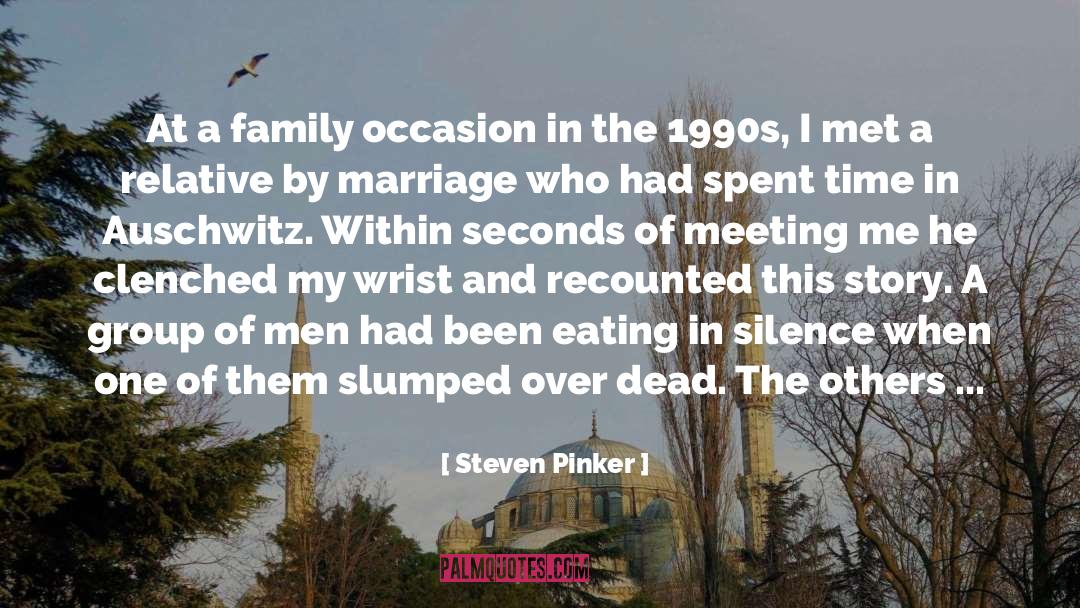 Recounted quotes by Steven Pinker