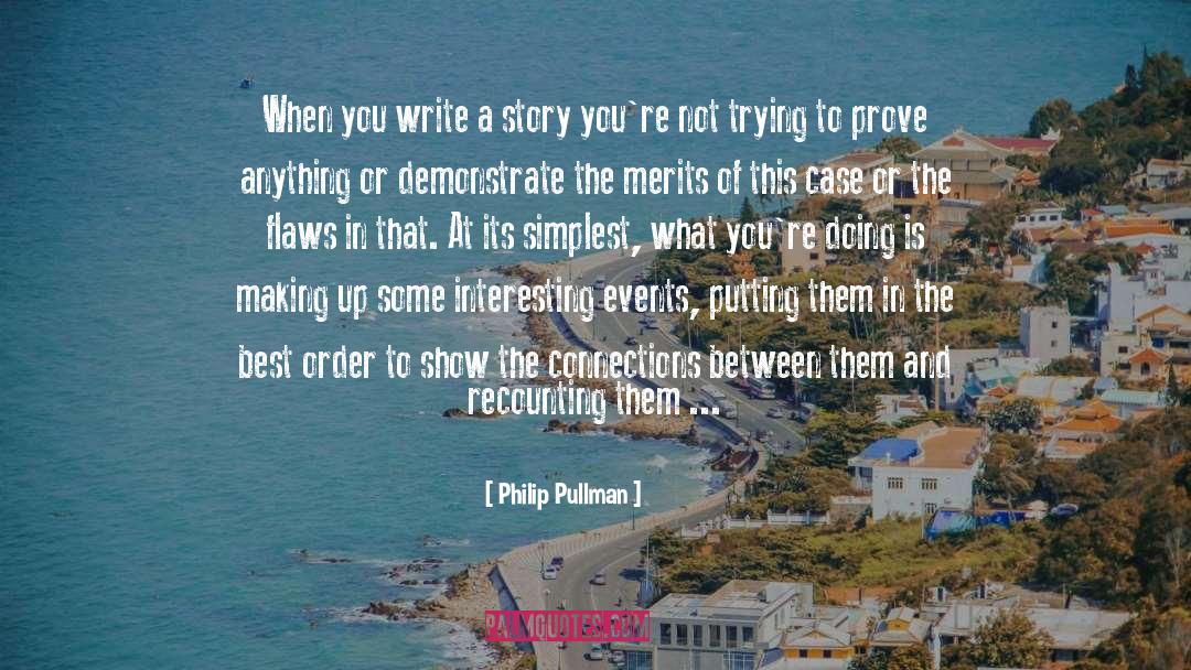 Recounting quotes by Philip Pullman