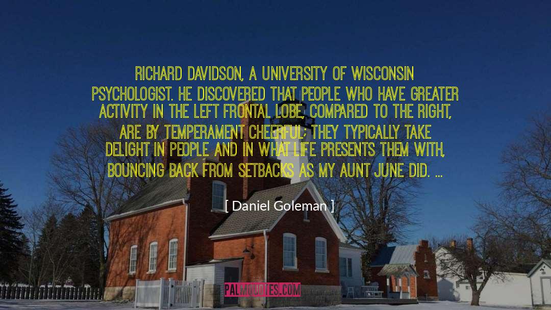 Recounts In Wisconsin quotes by Daniel Goleman