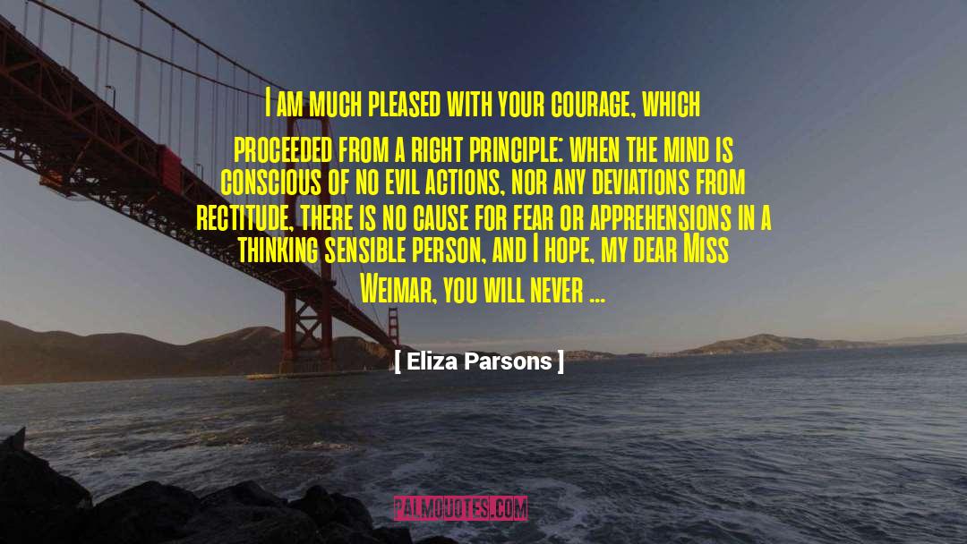 Rectitude quotes by Eliza Parsons