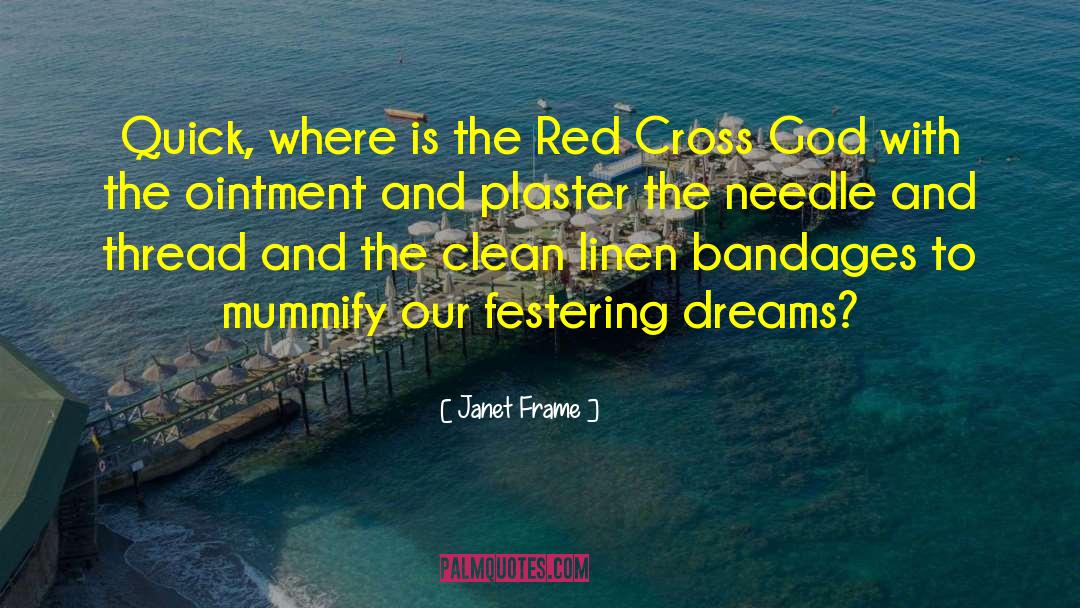 Red Cross quotes by Janet Frame
