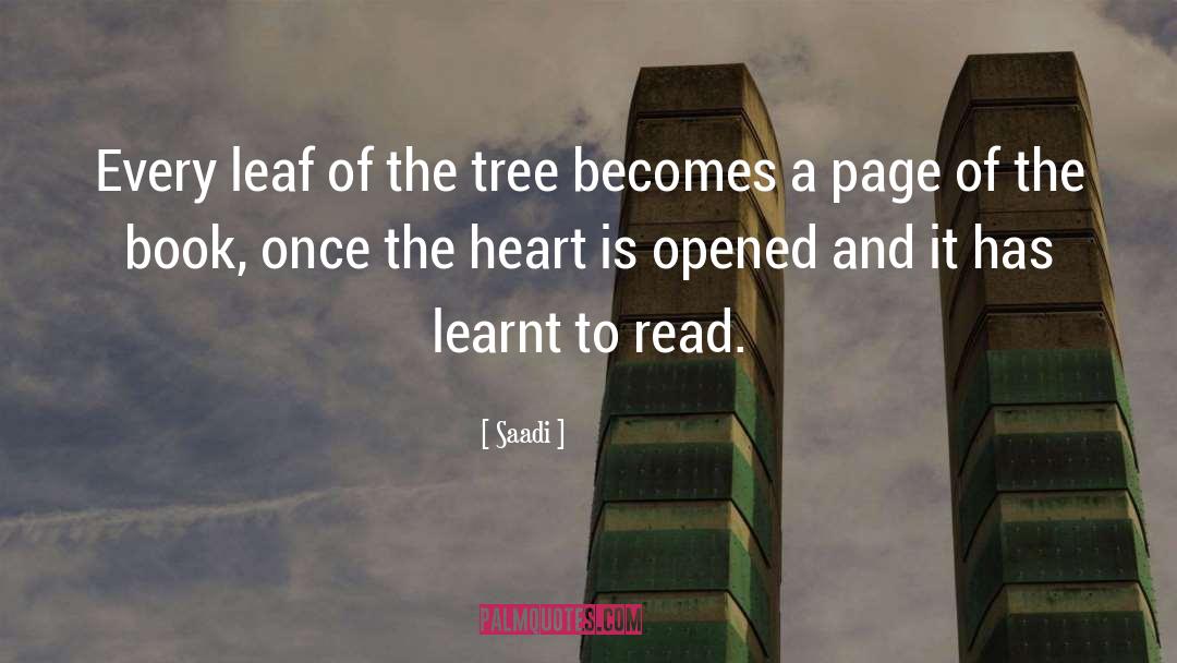 Red Leaf quotes by Saadi