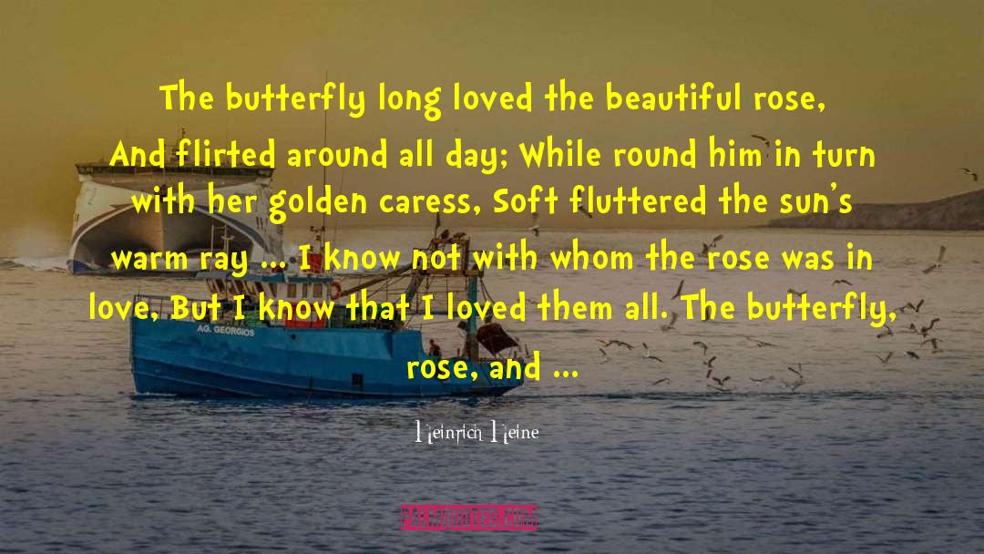 Red Rose With Beautiful quotes by Heinrich Heine