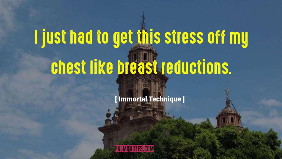 Reduce Stress quotes by Immortal Technique