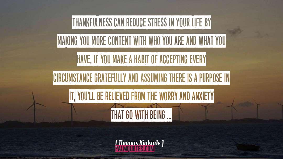 Reduce Stress quotes by Thomas Kinkade